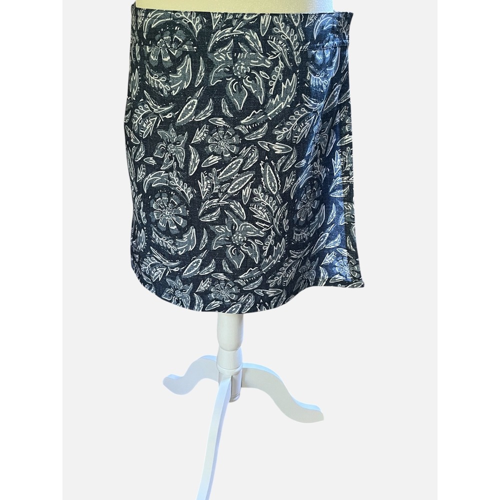 RipSkirt Hawaii Rustica Denim Floral Wrap Coverup Skirt Swim Beach Resort